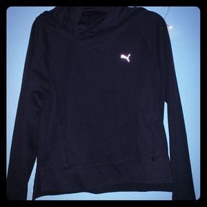 Black Puma Sweatshirt with mesh pockets